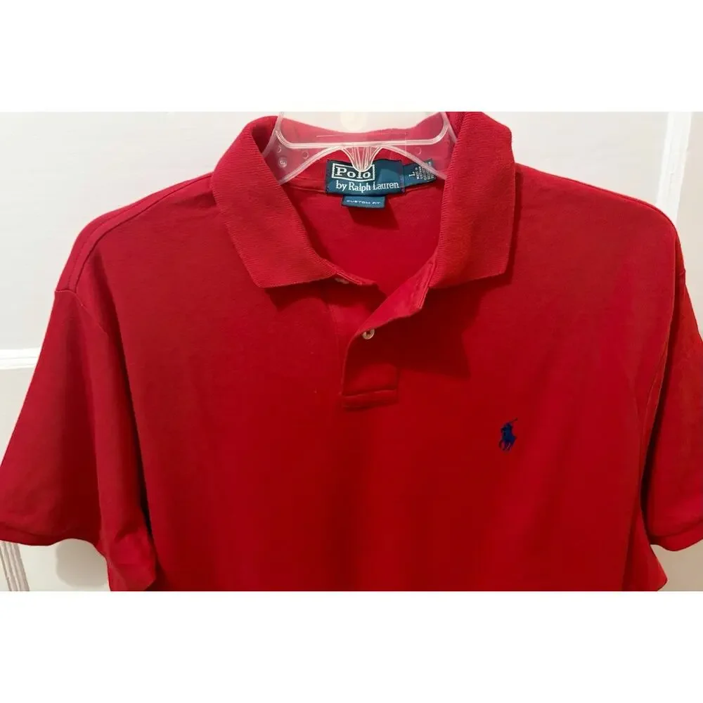 X2- Polo Ralph Polo Lauren Custom Fit SHORT SLEEVE Size Large Perfect shape